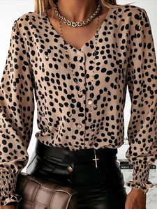 Autumn Polka Dot Women's Shirt 