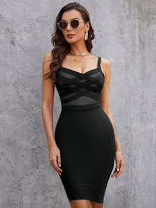 Spaghetti Strap Bodycon Bandage Dress