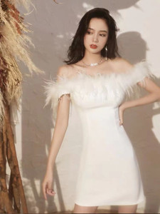  Elegant Velvet Bandage Party Evening Dress