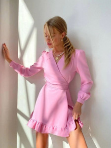 Sweet Ruffles A Line Robe Dress 