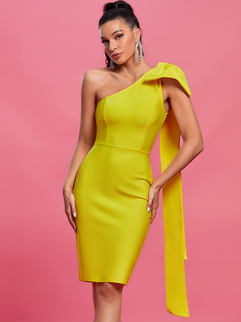 One Shoulder Midi Evening Birthday Club Outfit 