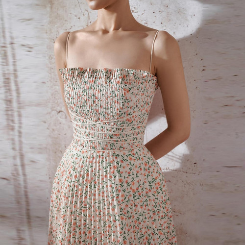 Boho Flower Printed Vintage Dress 