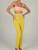 Sleeveless Button Patchwork Two Piece Pants Bandage Set 